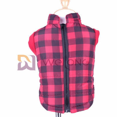 Van het de Hondjasje 2*2 van de Kerstmisplaid de RIB het Goede Elasticiteit zippered Openen hondlagen