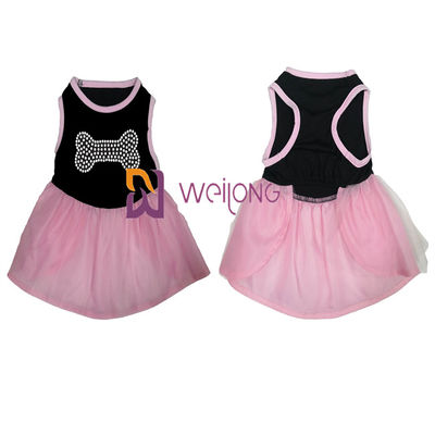 Van het de Rok Hete Bergkristal van Tulle het Huisdierenkleding van Halloween Tulle/CVC omhoog Geklede Honden van Jersey