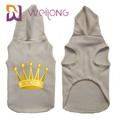 Klantgerichte Patronen CVC Katoenen Hond Hoodie met Rubberdruk