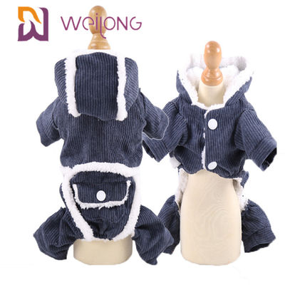 Van de het Huisdierenpyjama van BSCI 100% de Poly Corduroy van de Hondkleren Daling en de Winter