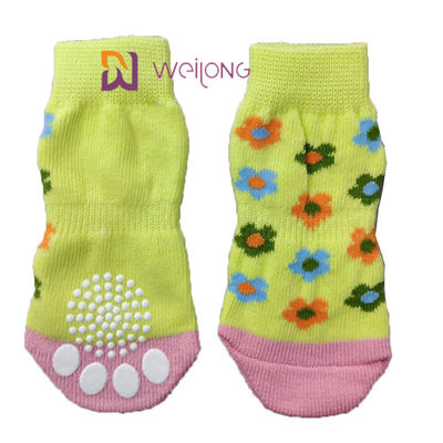 Het huisdier Antislip breit Hond Socks&amp; Cat Socks met Rubberversterking Paw Protector