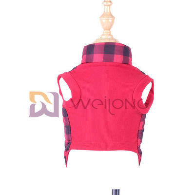Van het de Hondjasje 2*2 van de Kerstmisplaid de RIB het Goede Elasticiteit zippered Openen hondlagen