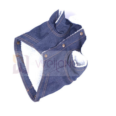 100% de polyberber-van de het Jasjewinter van het Huisdierendenim Hond Blauw Jean Jacket