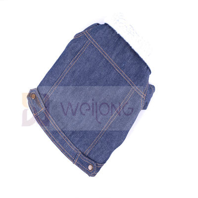 100% de polyberber-van de het Jasjewinter van het Huisdierendenim Hond Blauw Jean Jacket