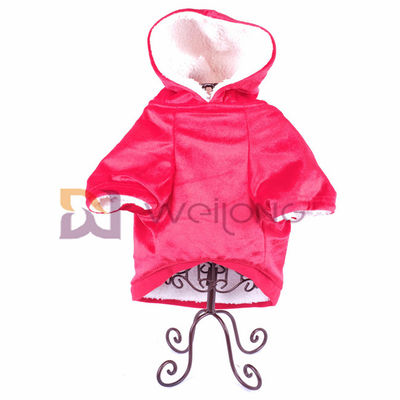 Van de Kerstmishond van Autumn Shiny Velour Pet Hoodie Zachte en Warme BSCI het jasjelaag