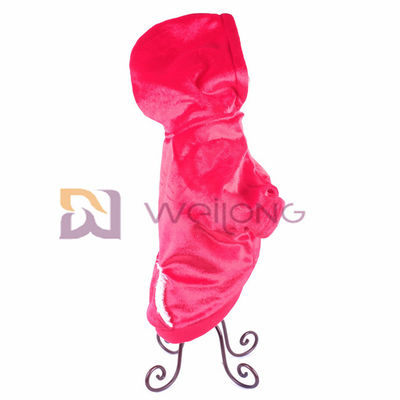 Van de Kerstmishond van Autumn Shiny Velour Pet Hoodie Zachte en Warme BSCI het jasjelaag