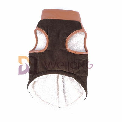 Corduroy de Hondpit van de Leerkraag op Jasje Berber die Warme Lagen xs-XL voeren van de de Winterhond