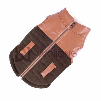 Corduroy de Hondpit van de Leerkraag op Jasje Berber die Warme Lagen xs-XL voeren van de de Winterhond
