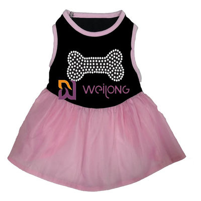 Van het de Rok Hete Bergkristal van Tulle het Huisdierenkleding van Halloween Tulle/CVC omhoog Geklede Honden van Jersey