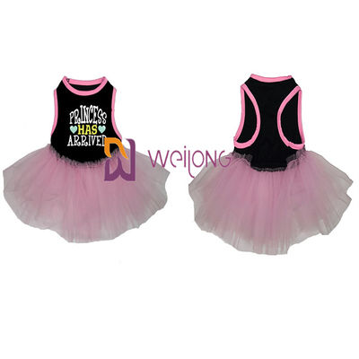 Tulle verstoort de Kleine kleding van de de Kraag roze hond van de Hondkleding Sleeveless en Losse Ronde