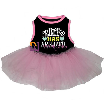 Tulle verstoort de Kleine kleding van de de Kraag roze hond van de Hondkleding Sleeveless en Losse Ronde