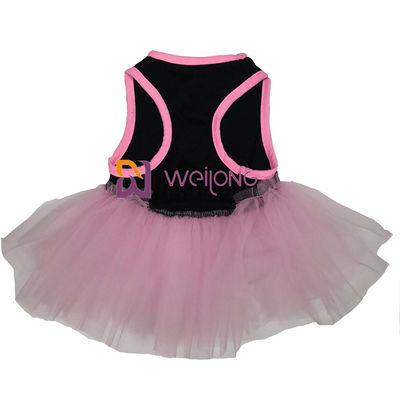 Tulle verstoort de Kleine kleding van de de Kraag roze hond van de Hondkleding Sleeveless en Losse Ronde