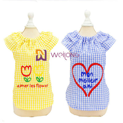 De rubber van het de Zomergestreepte cloqué van de Drukkleur van het de Hondpuppy Kleding XS S M L XL