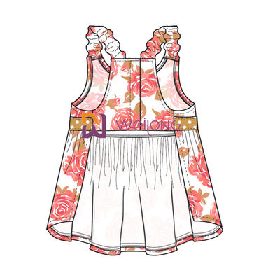 Digitale Druk Hawaï Rose Customized Strap Dog Dress voor Huisdier