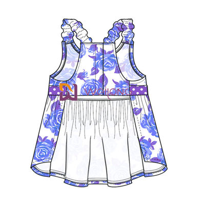 Digitale Druk Hawaï Rose Customized Strap Dog Dress voor Huisdier