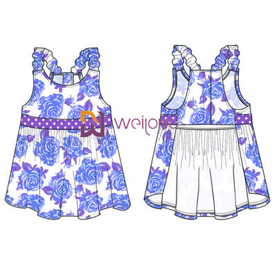 Digitale Druk Hawaï Rose Customized Strap Dog Dress voor Huisdier