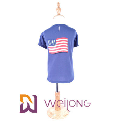 T-shirts van het de Vlaghuisdier van BSCI de Amerikaanse voor van het de Dagmouwloze onderhemd van de Hondenonafhankelijkheid Sleeveless Vest
