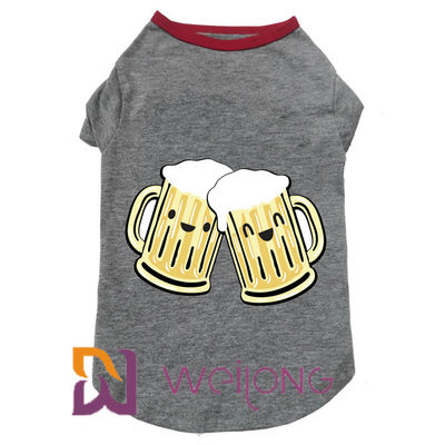 Rubber van de het Glaselasticiteit van het Drukbier de Windhondt-shirt voor Honden
