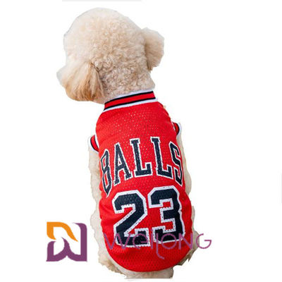Klantgerichte van de T-shirtnba van Mesh Pet van het Drukaantal het Huisdierenkleding Jerseys