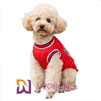 Klantgerichte van de T-shirtnba van Mesh Pet van het Drukaantal het Huisdierenkleding Jerseys