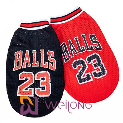 Klantgerichte van de T-shirtnba van Mesh Pet van het Drukaantal het Huisdierenkleding Jerseys