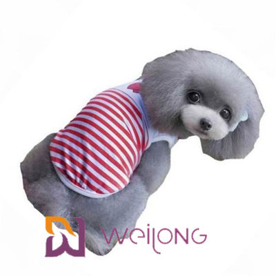 De aangepaste Digitale T-shirt van Anchor Stripe Pet van de Drukzeeman voor Puppy100% Katoen