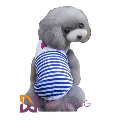 De aangepaste Digitale T-shirt van Anchor Stripe Pet van de Drukzeeman voor Puppy100% Katoen