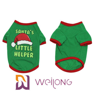Van het de Drukhuisdier van de patroonkleur de Rubbert-shirt van de Hondkerstmis T-shirt Aangepaste