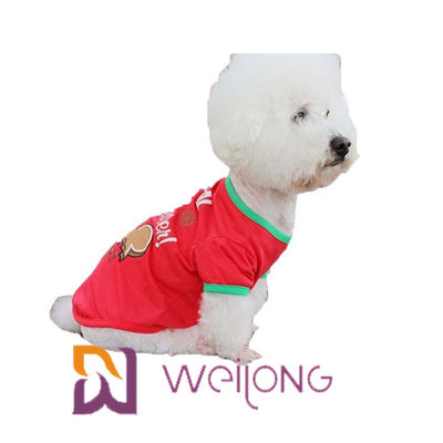 CVC van de de Drukhond van Jersey 180G Rode Klantgerichte Kerstmist-shirt