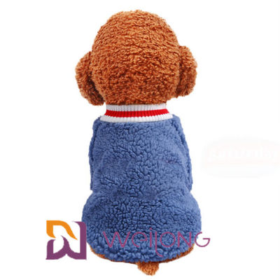 Rib Knit Short Sleeve Pet-de T-shirt houdt Warme Zachte Sherpa-T-shirt voor Hond