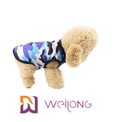Het Overhemdshuisdier die van de camouflagehond Sleeveless Duidelijk T-shirt Kleurrijk In te ademen Netwerk kleden