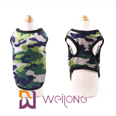 Het Overhemdshuisdier die van de camouflagehond Sleeveless Duidelijk T-shirt Kleurrijk In te ademen Netwerk kleden