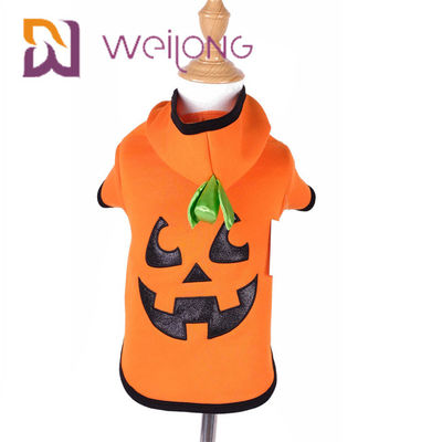 Autumn Embroidery Face Halloween Pumpkin-Hond Hoodie Cat Dog Clothes