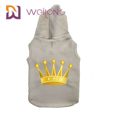 Klantgerichte Patronen CVC Katoenen Hond Hoodie met Rubberdruk