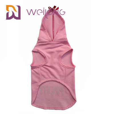 CVC de Katoenen Sweatshirtvacht houdt de Warme Roze Honden/de Katten van Huisdierenhoodie