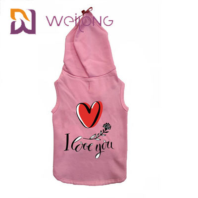 CVC de Katoenen Sweatshirtvacht houdt de Warme Roze Honden/de Katten van Huisdierenhoodie