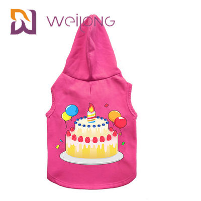 Het kleurrijke Rubberhuisdier Hoodie van de Drukverjaardag paste Roze Hond Hoodie aan