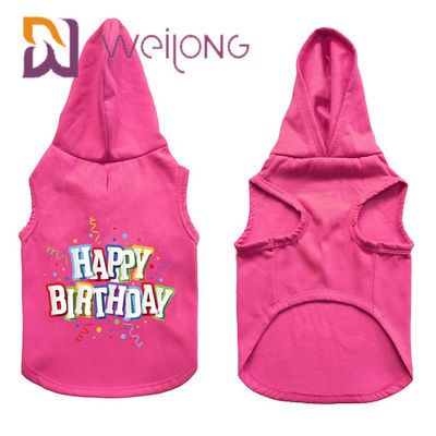 Het kleurrijke Rubberhuisdier Hoodie van de Drukverjaardag paste Roze Hond Hoodie aan
