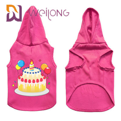 Het kleurrijke Rubberhuisdier Hoodie van de Drukverjaardag paste Roze Hond Hoodie aan