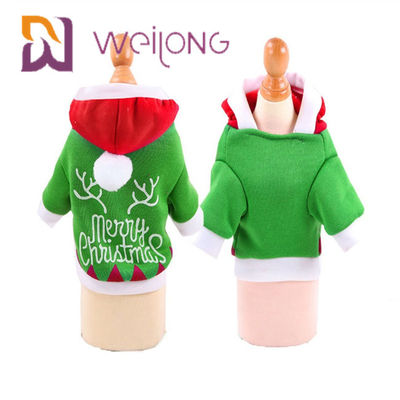 De Kleren van de het Puppywinter van Kerstmishoodie met Santa Claus Snowman Elk Dog Cat-de Winterkleren