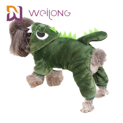 Coral Velvet Crocodile Small Dog-Pyjama's Cat Warm Dog Clothes Hoodie