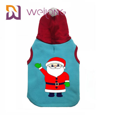 CVC van het Huisdierenhoodie van de Vachtwinter de Klerenkerstmis Cat Dog Hoodie Sweater With Santa Claus