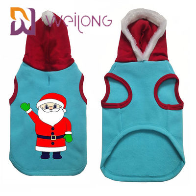 CVC van het Huisdierenhoodie van de Vachtwinter de Klerenkerstmis Cat Dog Hoodie Sweater With Santa Claus