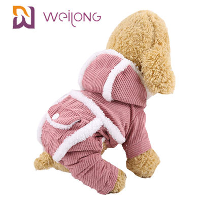 Van de het Huisdierenpyjama van BSCI 100% de Poly Corduroy van de Hondkleren Daling en de Winter