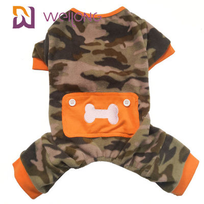 Poly van de het Huisdierenpyjama van de Vachtwinter van de de Camouflageschedel de Hondvacht Onesie
