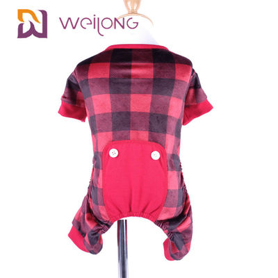 Poly van de het Huisdierenpyjama van het Drukflanel van de de Warmte Klantgerichte Plaid de Hondpyjama's