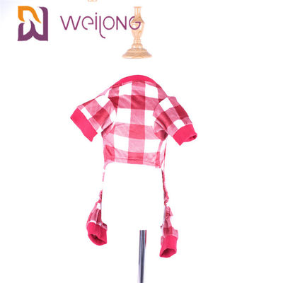 Poly Zachte de Hondpyjama's van de Stoffen Rode Plaid/Grote de Hondpyjama's van BSCI