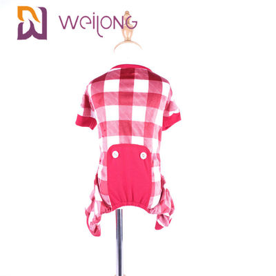 Poly Zachte de Hondpyjama's van de Stoffen Rode Plaid/Grote de Hondpyjama's van BSCI