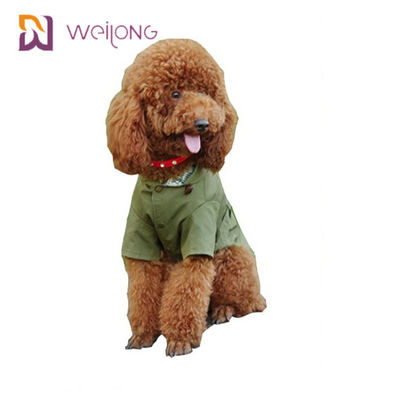 Het Openen van de lentecat wind pet coat snaps van de Katoenen de Trenchcoat Keperstofhond