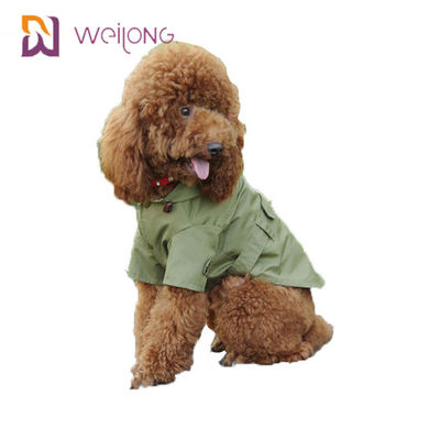 Het Openen van de lentecat wind pet coat snaps van de Katoenen de Trenchcoat Keperstofhond